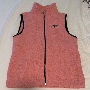 PINK Victoria's Secret Fleece Vest in Soft Pink